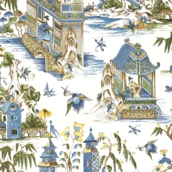 Thibaut Grand Palace Wallpaper - Blue & Green
