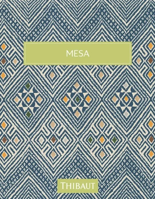 Thibaut Mesa Tiburon Wallpaper - Navy Blue
