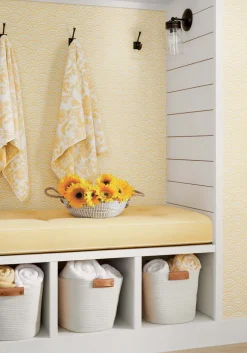 Thibaut Pavilion Maris Wallpaper - Yellow