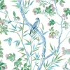 Thibaut Sojourn Claire Wallpaper - Blue & Green