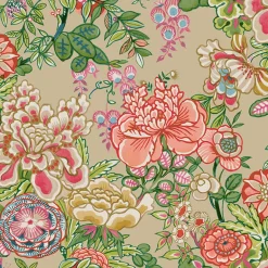 Thibaut Sojourn Peony Garden Wallpaper - Beige