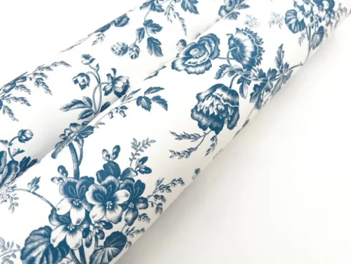Toile Resource Library Anemone Toile Wallpaper - Blue