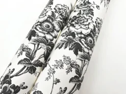 Toile Resource Library Anemone Toile Wallpaper - Black