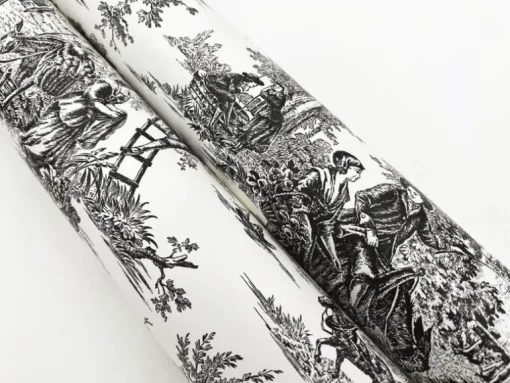 Toile Resource Library Campagne Toile Wallpaper - Black