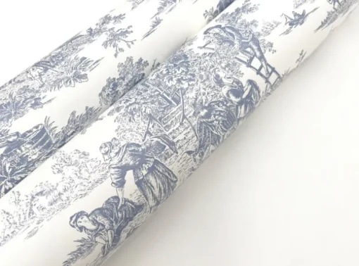 Toile Resource Library Campagne Toile Wallpaper - Blue
