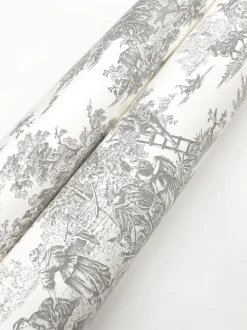 Toile Resource Library Campagne Toile Wallpaper - Gray