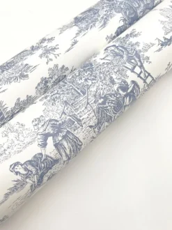 Toile Resource Library Campagne Toile Wallpaper - Blue