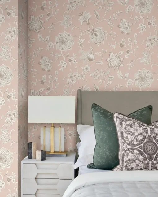 Toile Resource Library Sutton Wallpaper - Pink
