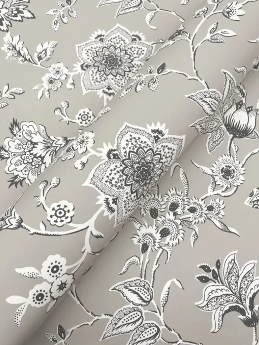 Toile Resource Library Sutton Wallpaper - Gray