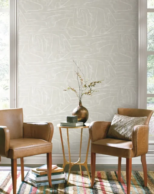 Urban Chalk Graffiti Peel & Stick Wallpaper - Beige