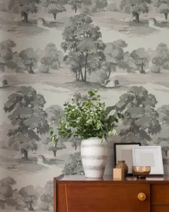 Westbury Forest Sherwood Glade Wallpaper - Grey
