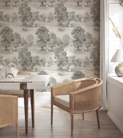 Westbury Forest Sherwood Glade Wallpaper - Grey