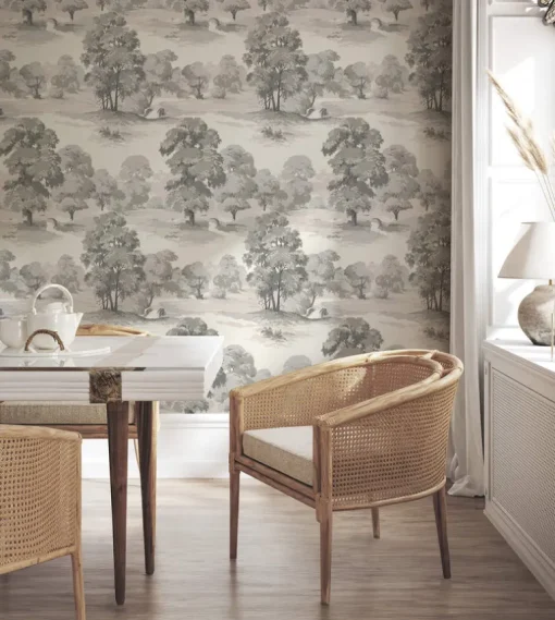 Westbury Forest Sherwood Glade Wallpaper - Grey