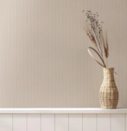 Westbury Forest Ticking Stripe Wallpaper - Beige