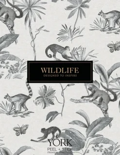 Wildlife Feather Flight Peel & Stick Wallpaper - Black